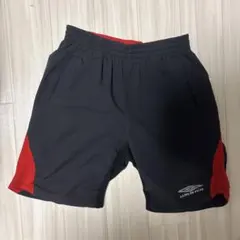 UMBRO キッズ ハーフパンツ スポーツウェア ブラック レッド