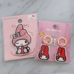 ♥サンリオ マイメロディ うわぐつタグ＆パイルワッペン 入園準備シューズタグ♥
