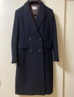 美品　イネス×UNIQLO ロングコート　ネイビー　S