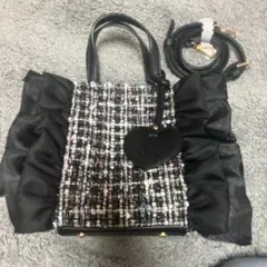 DIANA　バッグ　ツイード　フリル