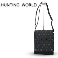 美品ハンティングワールド キャンバス　レザー モノグラム柄 ショルダーバッグ