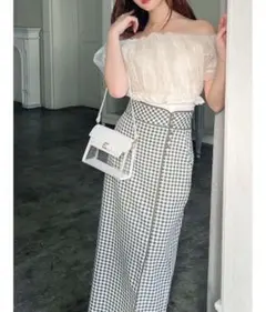 resexxy ストレッチパイピングスカート