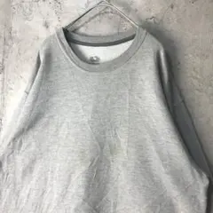 Y578古着　スウェット　グレー　無地　90s Y2K