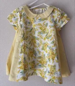 【90cm】ミモザ柄 切り替えチュニックトップス　センスオブワンダーのサムネイル