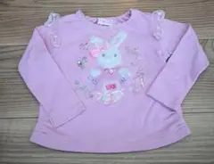 メゾピアノ　 うさぎトレーナー100