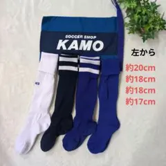キッズ用サッカーソックス 4足 約20.18.17cm（シューズバッグ付）のサムネイル
