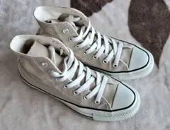 値下げ→コンバースオールスターハイカットスニーカー#ベージュ