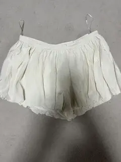 ZARA アイボリー フリル付きキュロット バルーンスカート