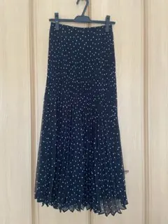 美品！green label relaxingプリーツスカートドット柄