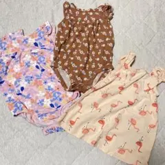 カーターズ ロンパース ワンピース 3枚セット 6m 女の子 まとめ売りのサムネイル