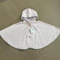 ミキハウス ベビーポンチョ ピンク 日本製