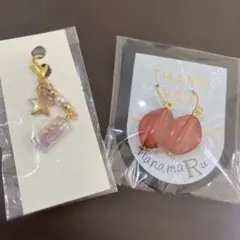 星型チャームとパールのピアスセット