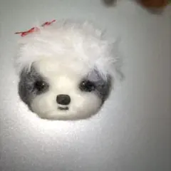 モモ様専用羊毛フェルト 犬フェイスマグネット✨️ ふわふわ 癒し系 ハンドメイド