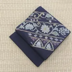 R33名古屋帯 紬 紅型九寸花柄 正絹 着物帯 仕立て上り - メルカリ