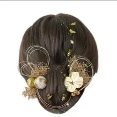 成人式 結婚式 卒業式 髪飾り 金箔 ヘアパーツ 和装 前撮り 水引