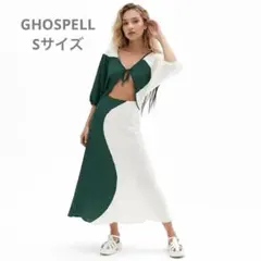 新品タグ付☆GHOSPELL ロングワンピース　バルーン袖　海　プール　Sのサムネイル