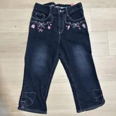 MEZZO PIANO デニムパンツ リボン 刺繍のサムネイル