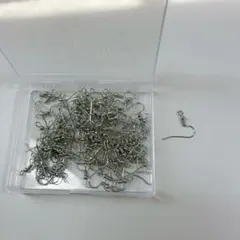 100個 フックピアス シルバー 素材 パーツ ハンドメイド