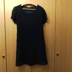 【美品】LAURA ASHLEY ローラアシュレイ　ワンピース ネイビー