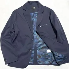 美品 L✨YZO WWS サマージャケット　アンコン　テーラード　ネイビー　無地のサムネイル