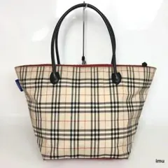 〇極美〇BURBERRY BLUE LABEL ノバチェック 舟形トートバッグ - メルカリ