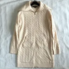 ラルフローレン カシミヤ ケーブル ダブルジップ 両面 ロングニット カーデのサムネイル