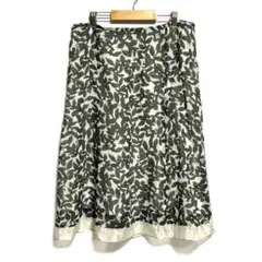 esche エッシュ　フレアスカート 花柄 総柄 モノトーン　15 日本製のサムネイル