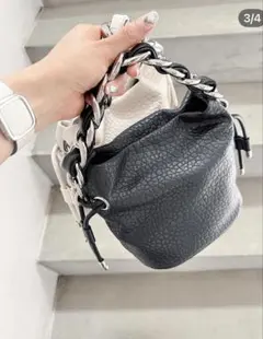 iLOFUL イロフル chunky chain bucket bag 黒
