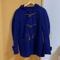ダッフルコート ブルー 古着