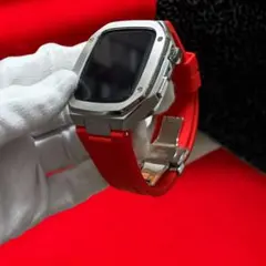 最新　アップルウォッチ　カスタム　メタル　ラバーバンド　ベルト/19