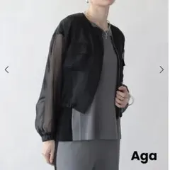 Aga ドロストシアーブルゾン ブラック ヤマダヤのサムネイル