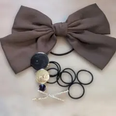 ヘアアクセサリーセット リボン シュシュ