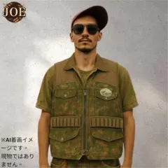 ヴィンテージ VENATOR カモフラ柄ハンティングベストミリタリースペイン製