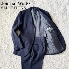 【美品】ジャーナルワークスセレクション　パンツスーツ上下　洗える　濃紺　L相当