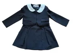 フォーマルワンピース 卒園式 入学式 女の子スーツ4点セット ブラック 110