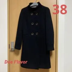 Dee Flavor スタンドカラーひざ丈コート38 黒