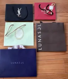 【美品】ショップ袋5点 YSL Elegance LUNASOL LADUREE