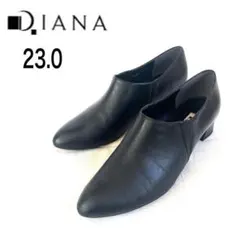 DIANA レザーパンプス ブーティ ブラック　レザー 23.0cm