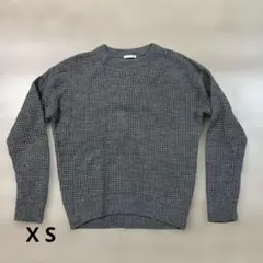 GU グレー 編み込みデザイン セーター　X S