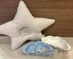 10mois ディモワ　星型ベビー枕 ＆食器セット