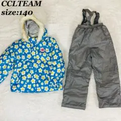 CCLTEAM スキーウェア 上下セット 140cm 花柄 キッズ【168】のサムネイル
