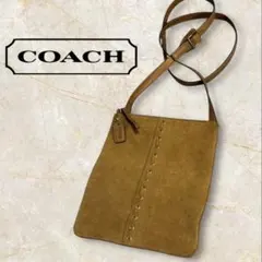 神*欠様 COACHスエードサコッシュクロスボディショルダーレザーコーチ