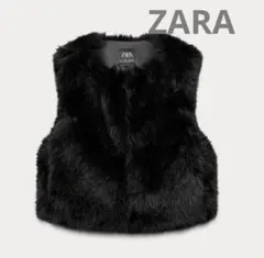 美品♡ ZARA フェイクファー　ショートベスト　XSのサムネイル