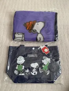 スヌーピー　ランチバック、ブランケットのセット