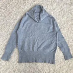 エスペラック/ニット/セーター/ライトブルー/タートルネック/カシミヤ100