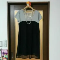 【新品】授乳口付 ドット柄 マタニティ半袖ワンピース