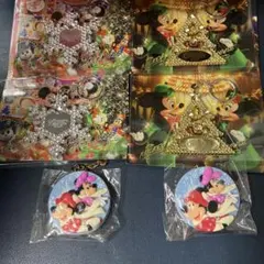 ミッキーマウス クリスマスキーホルダー2セット