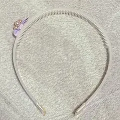 【キッズ】リボン付きラベンダー色子供用カチューシャ