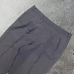 vintage スーツ スラックス　ツータック　グレー　結婚式　ワイドパンツ