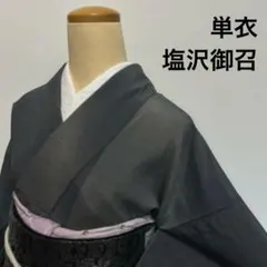【美品】 塩沢紬 着物 単衣 塩沢御召 お召し 紬 グラデーションのサムネイル